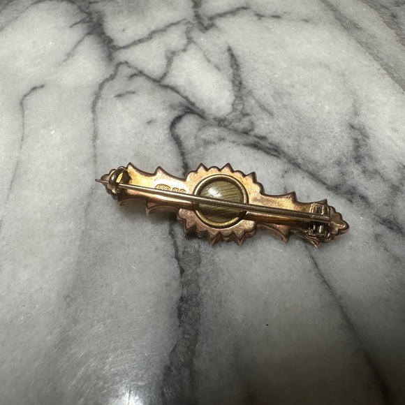 Antique 9k Gold Etruscan Hidden Locket Brooch - Picture 5 of 7